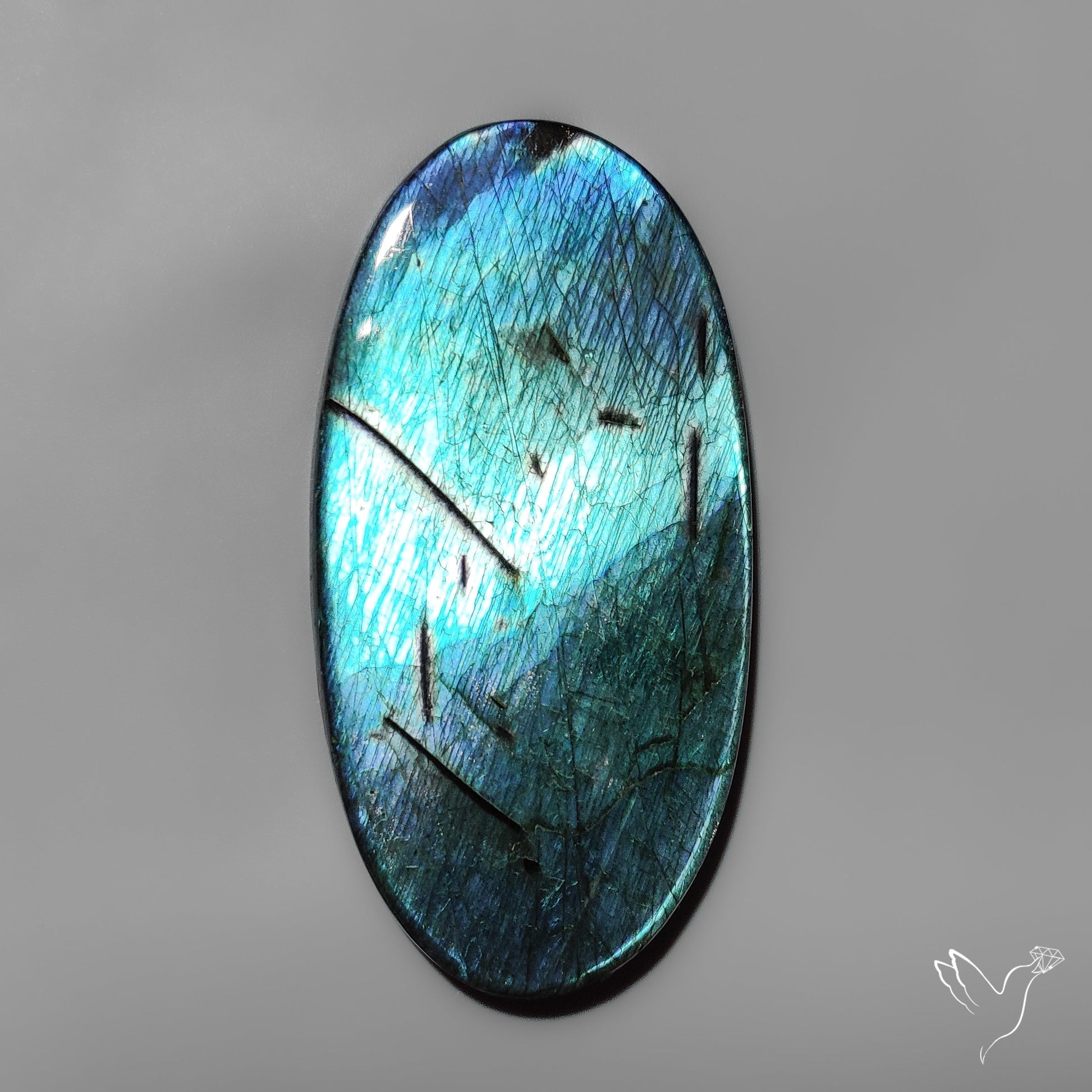 Sea Green Spectrolite Cabochon