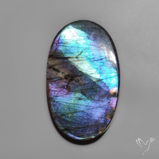 Electric Blue Spectrolite Cabochon