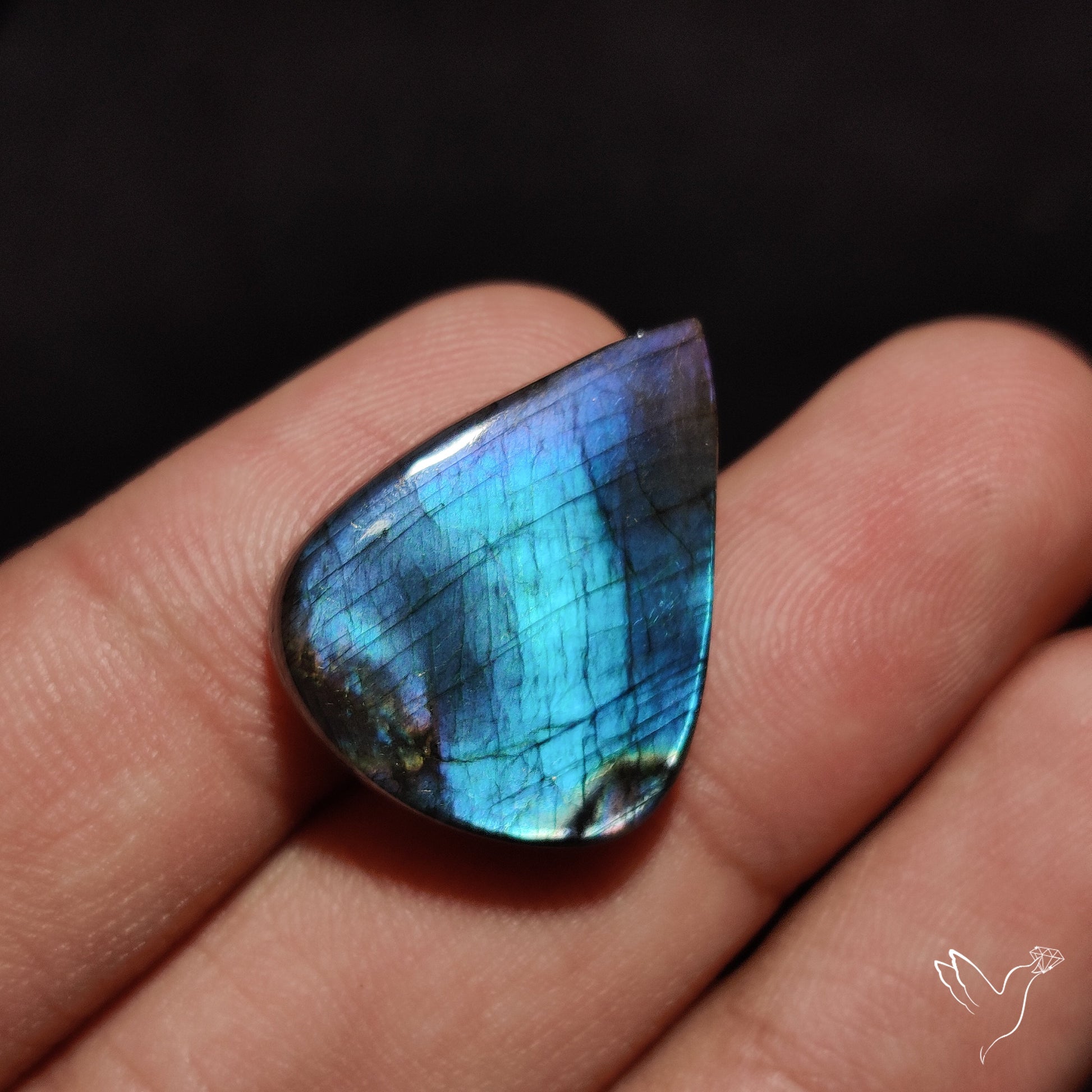 Sea Green Spectrolite Cabochon