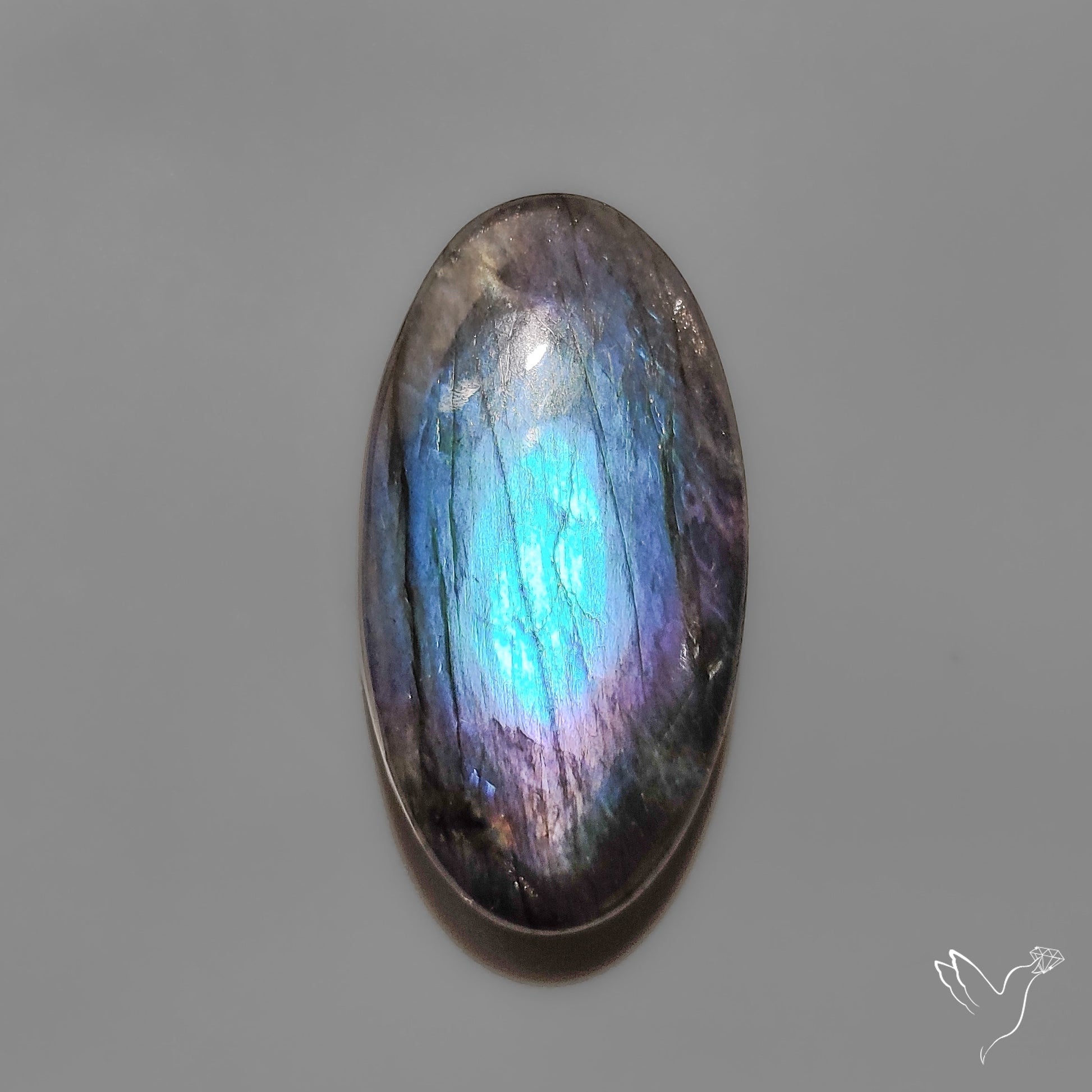 Electric Blue Spectrolite Cabochon