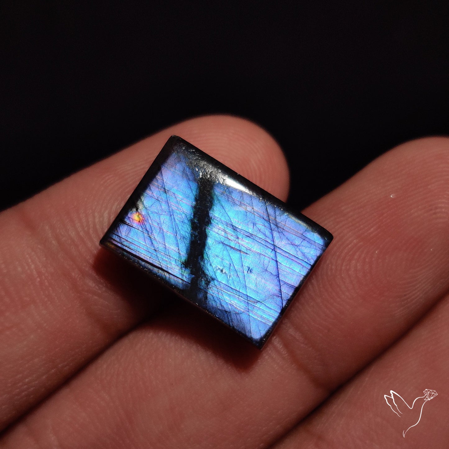 Sea Green Spectrolite Cabochon