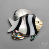 Mother Of Pearl And Abalone Shell Inlay Fish Carving