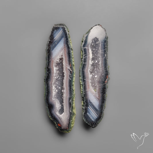 Tabasco Baby Geode Druzy Pair