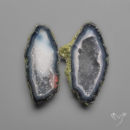 Tabasco Baby Geode Druzy Pair