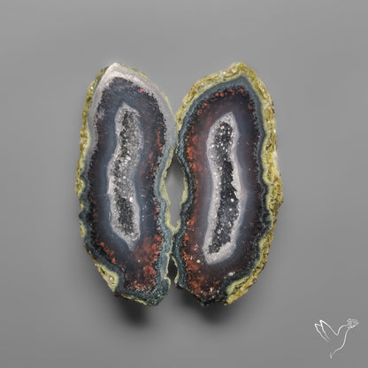 Tabasco Baby Geode Druzy Pair