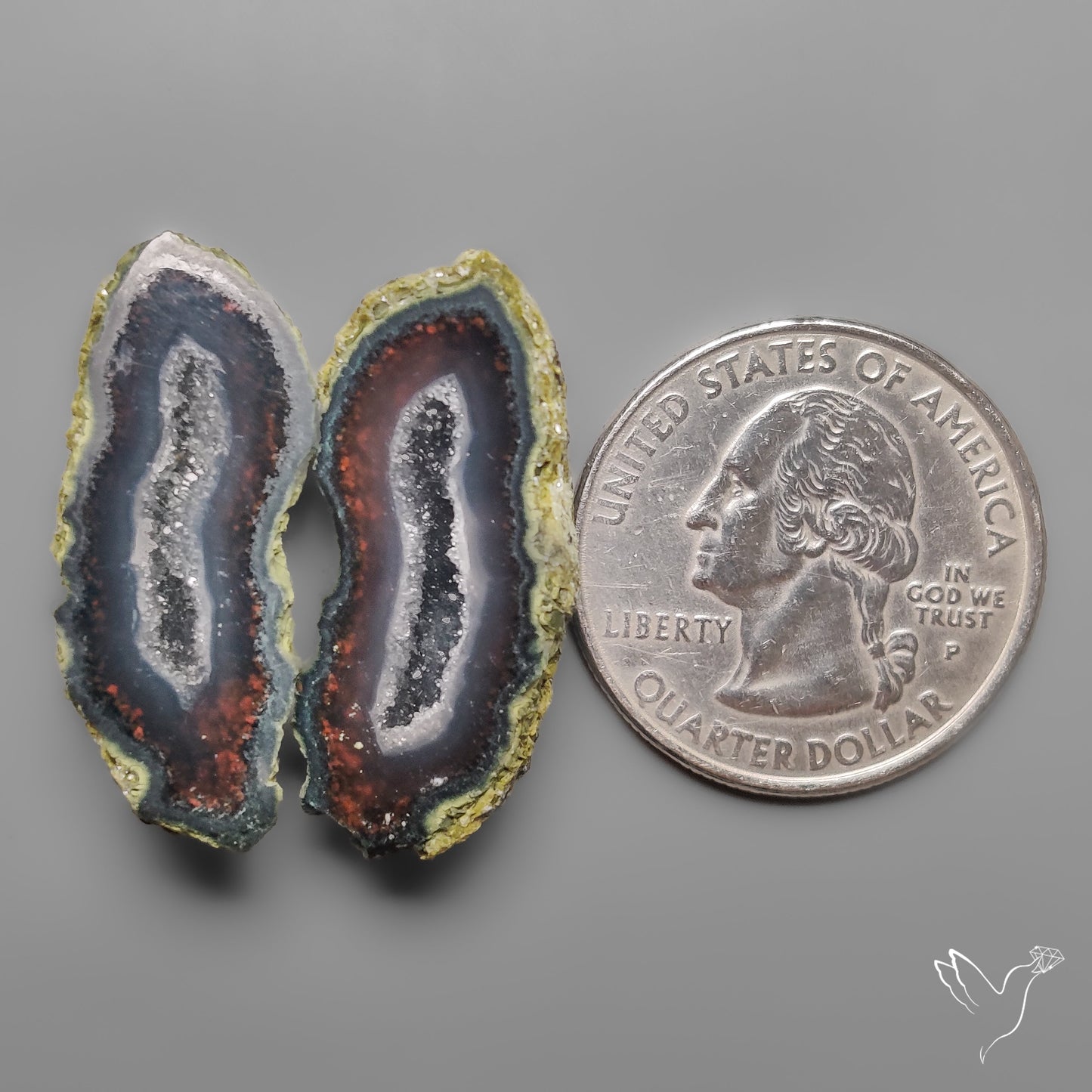 Tabasco Baby Geode Druzy Pair