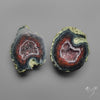 Tabasco Baby Geode Druzy Pair