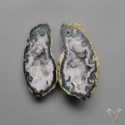 Tabasco Baby Geode Druzy Pair
