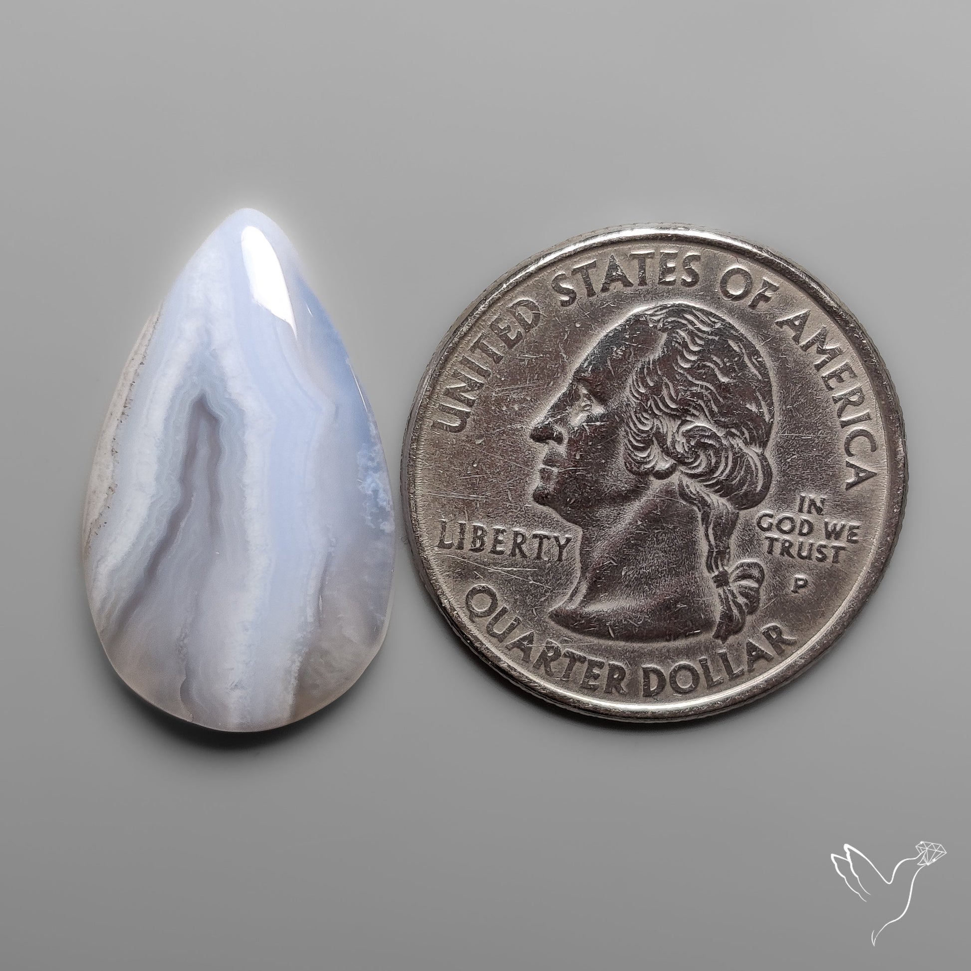 Blue Lace Agate Cabochon