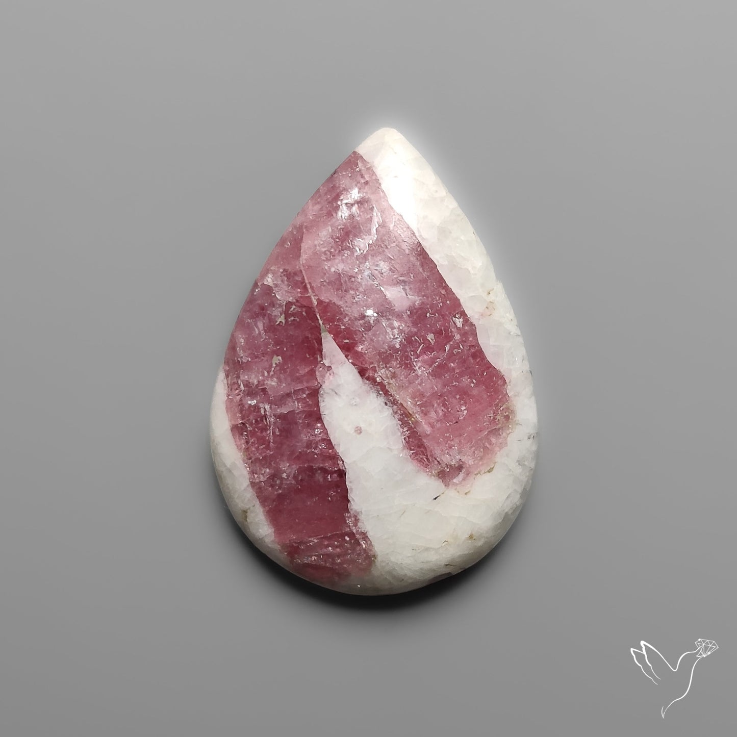 Pink Tourmaline In Quartz Cabochon