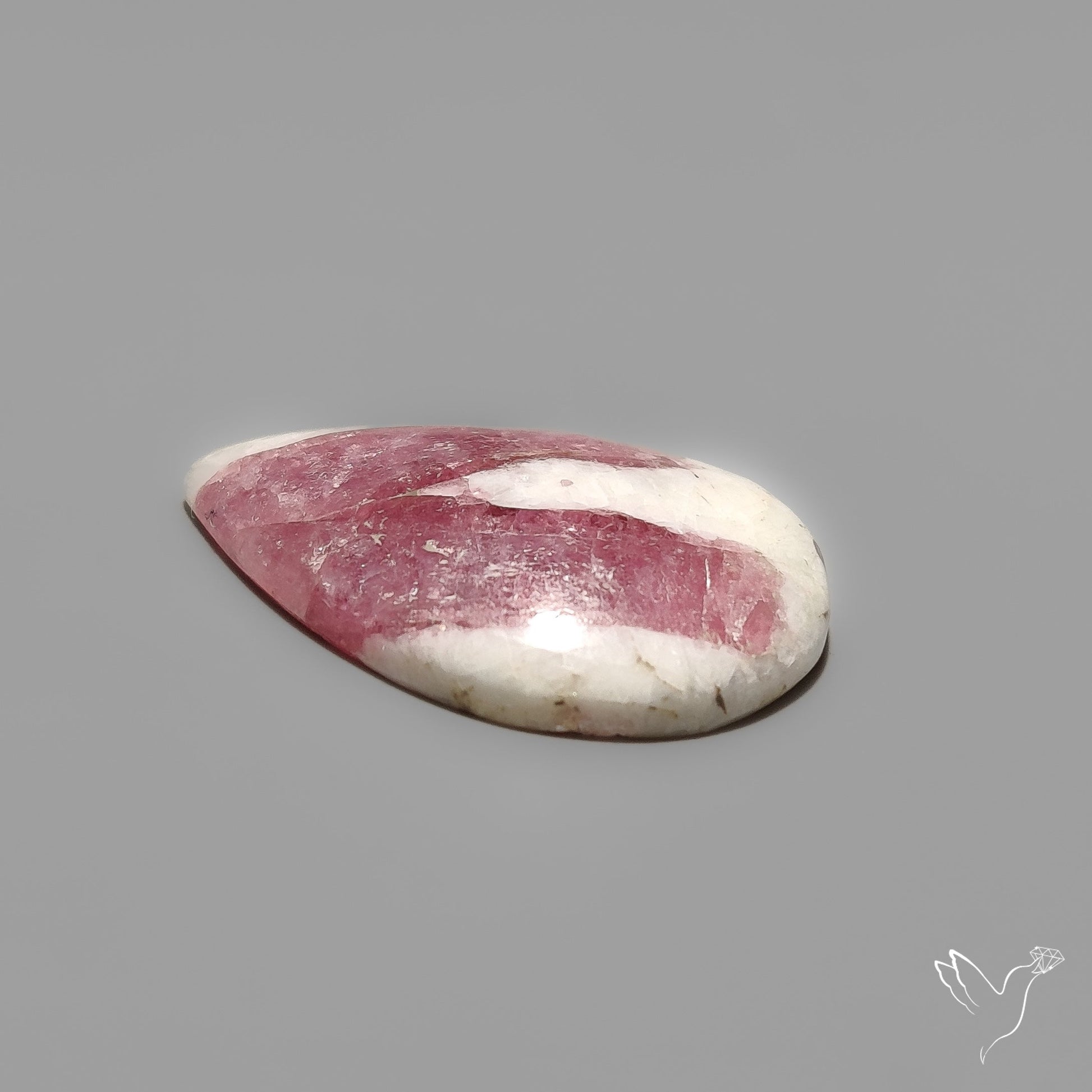 Pink Tourmaline In Quartz Cabochon