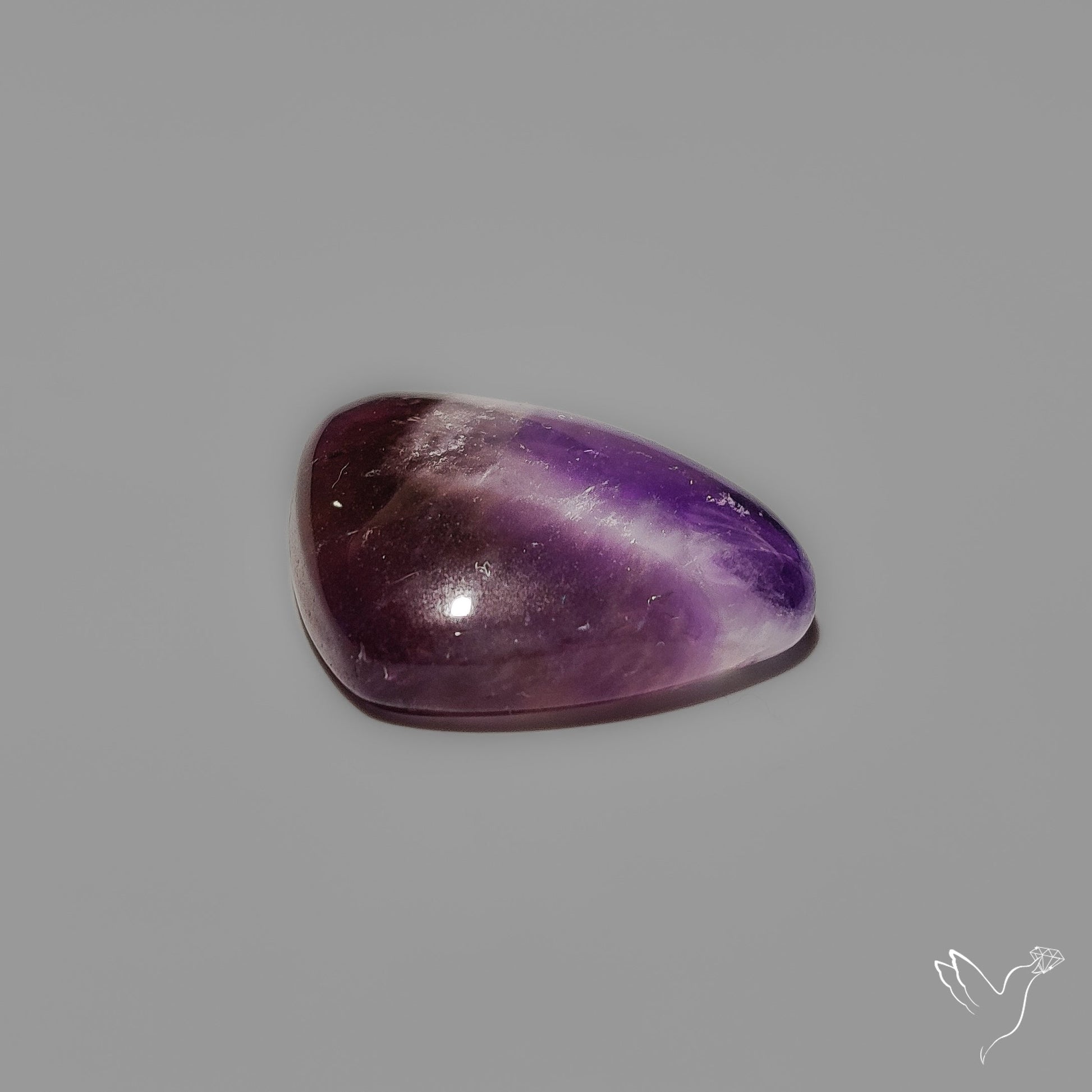 Chevron Amethyst Cabochon