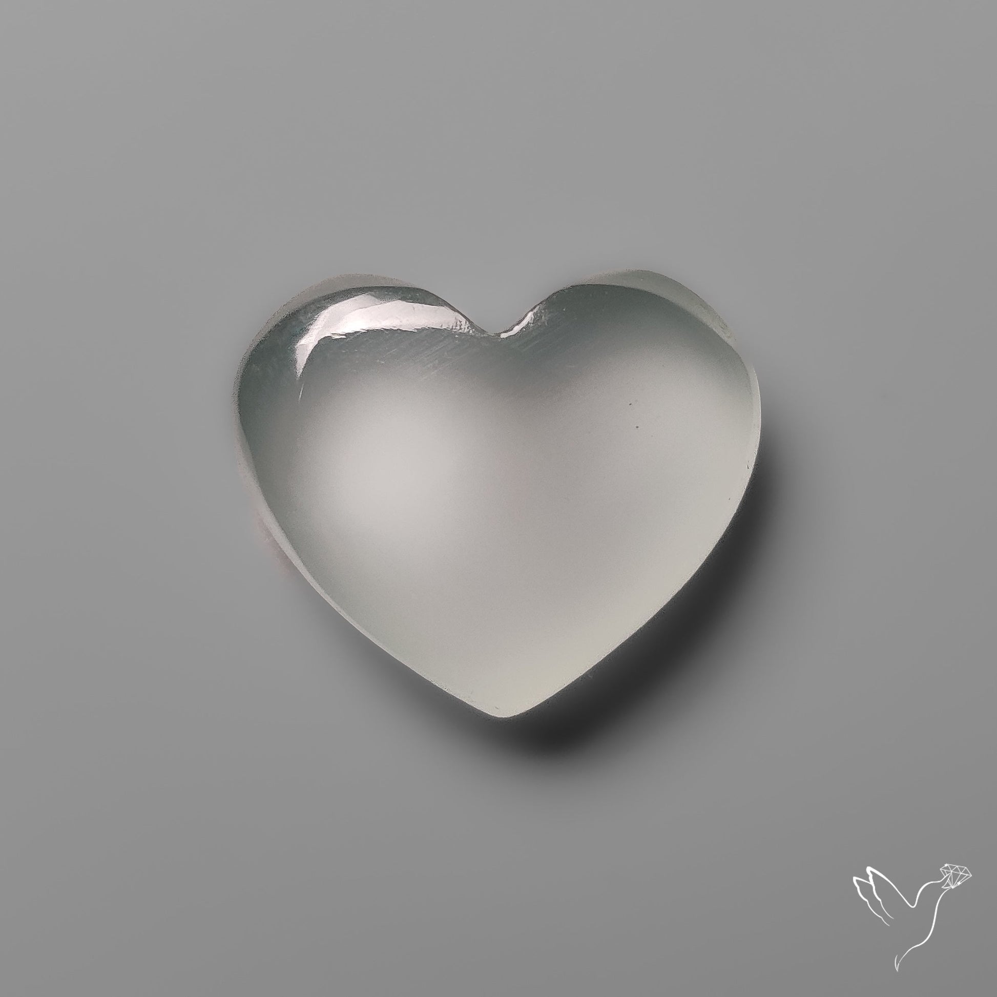 Aqua Chalcedony Heart