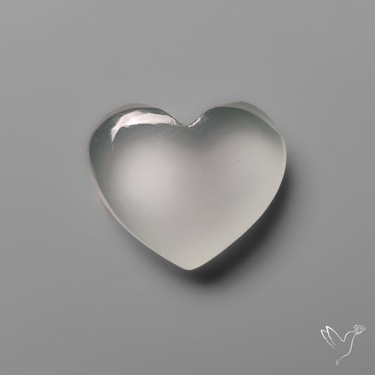 Aqua Chalcedony Heart