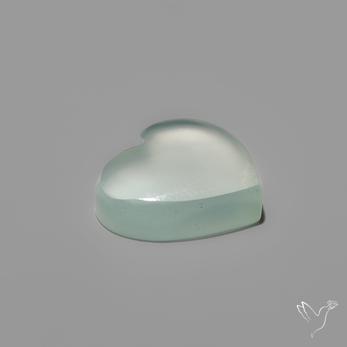 Aqua Chalcedony Heart