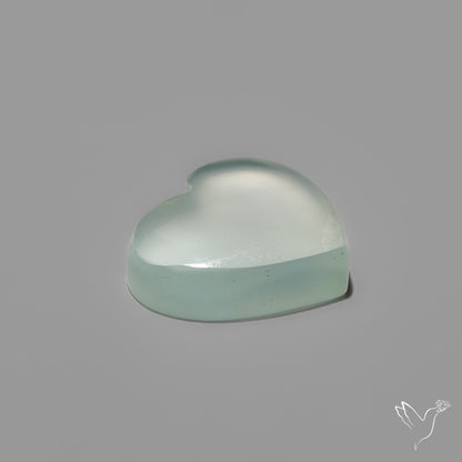 Aqua Chalcedony Heart