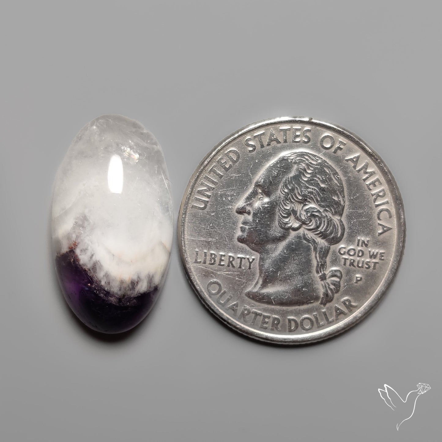 Chevron Amethyst Cabochon