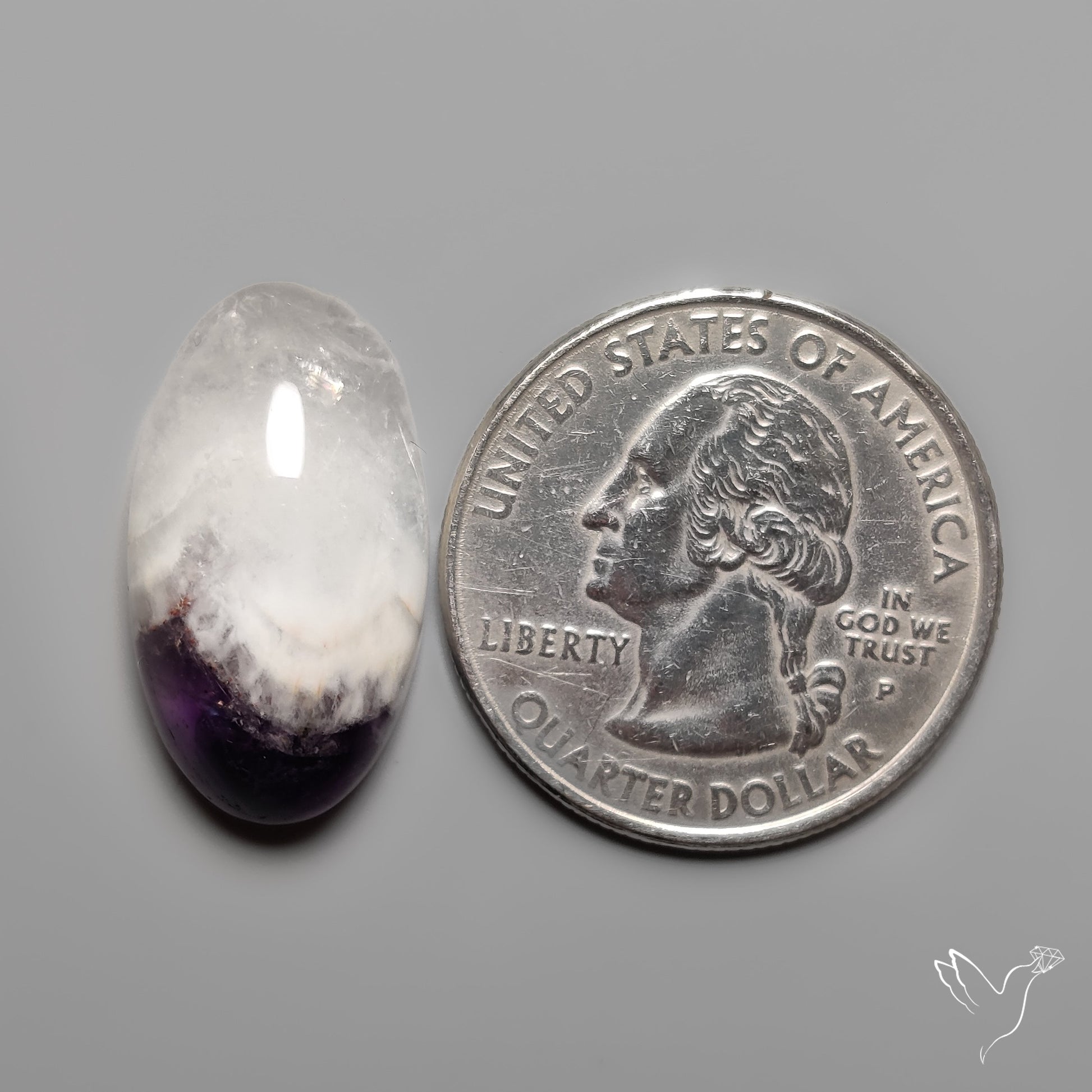 Chevron Amethyst Cabochon