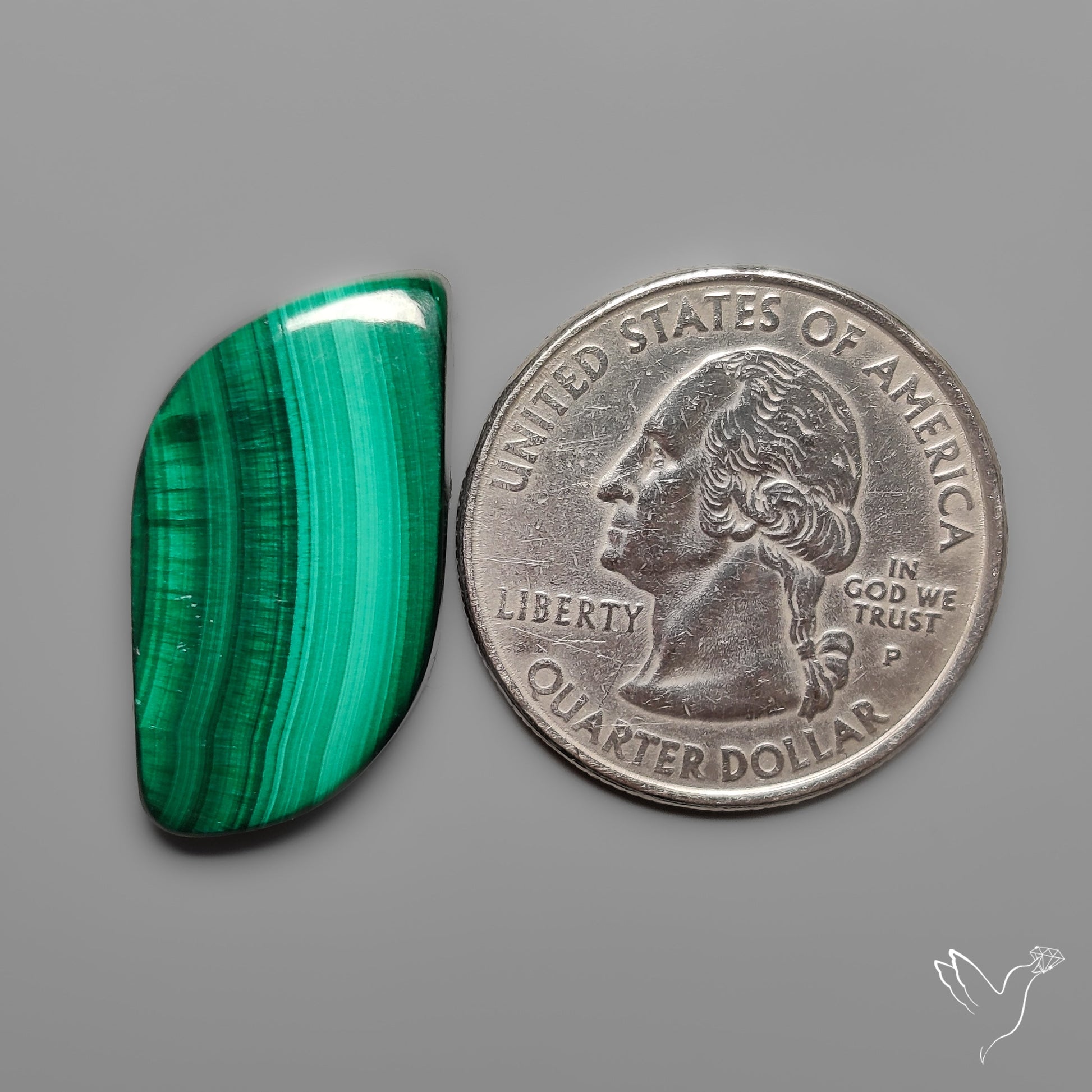 Malachite with Chattoyancy Cabochon