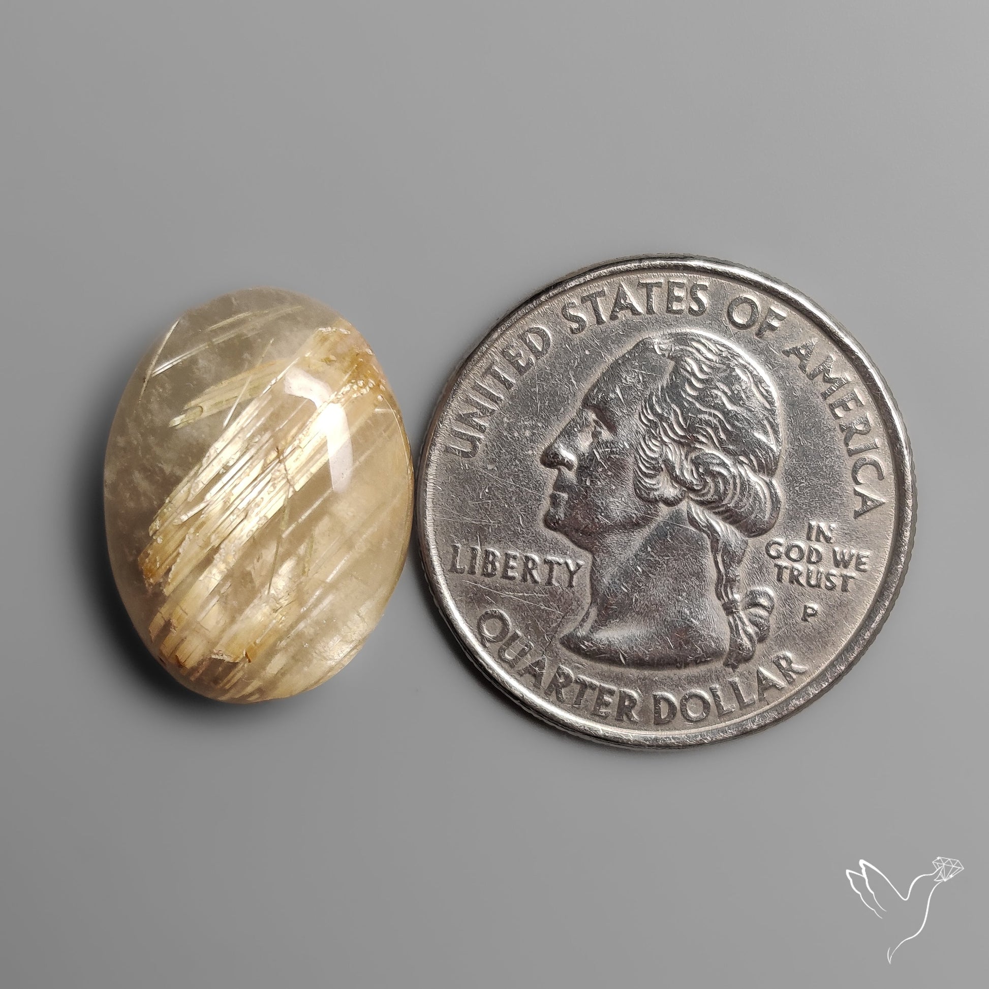 Golden Rutilated Quartz Cabochon