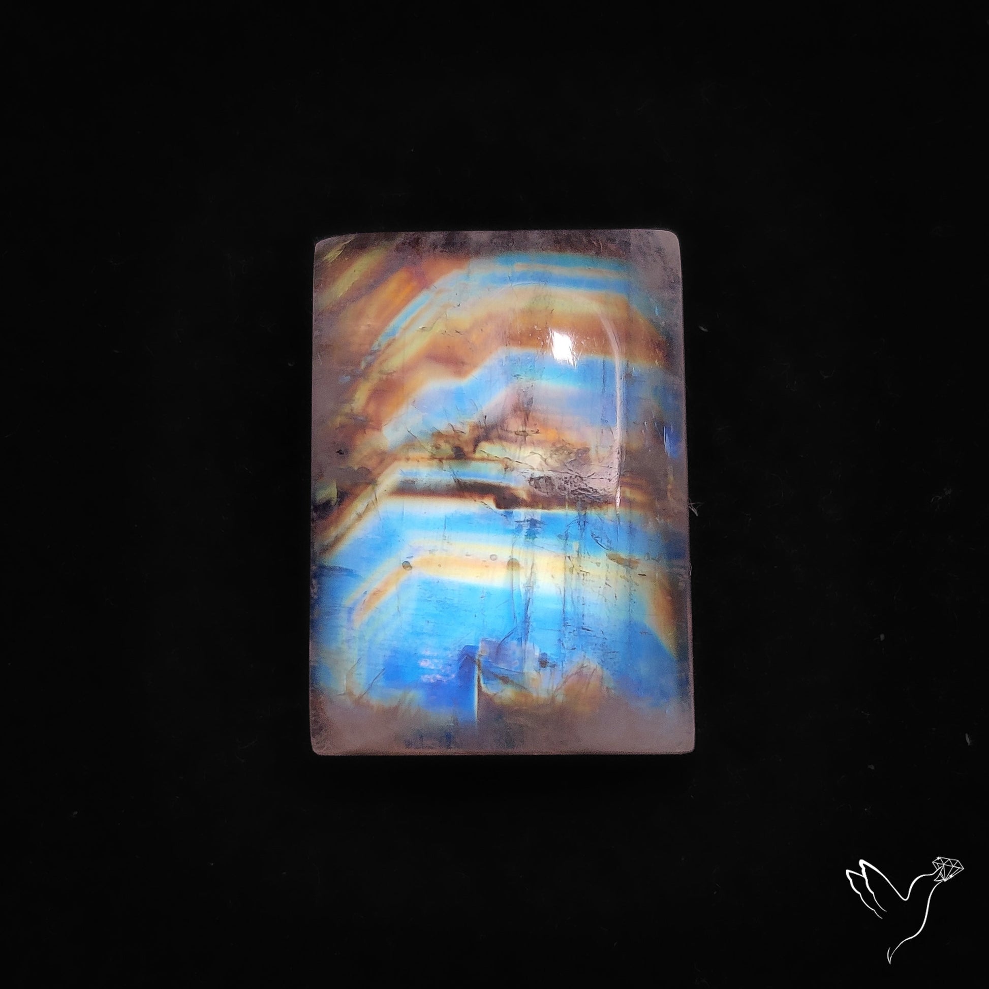 Rainbow Moonstone Cabochon