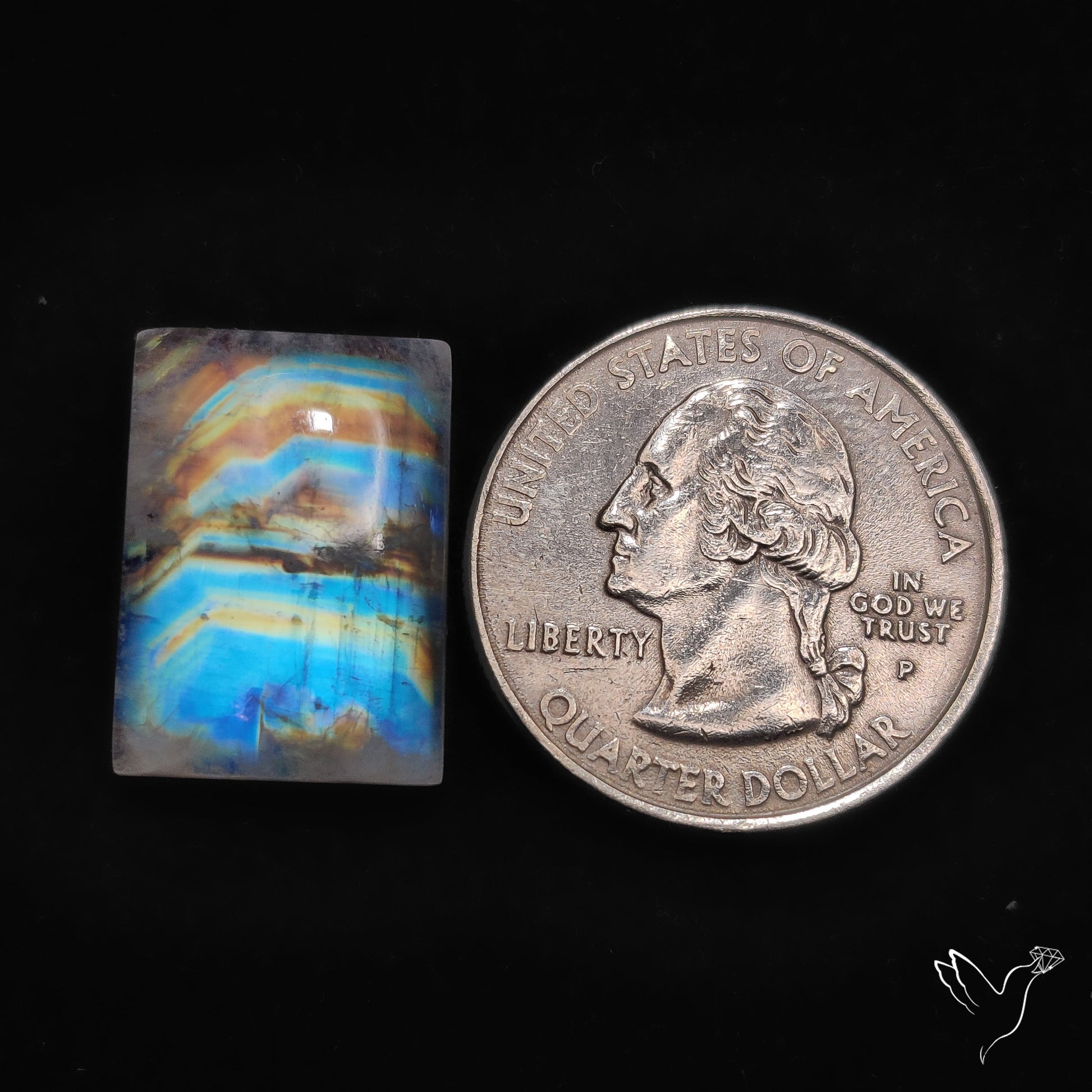 Rainbow Moonstone Cabochon