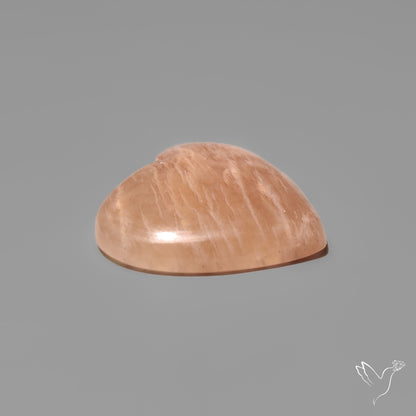 Peach Moonstone Heart Carving