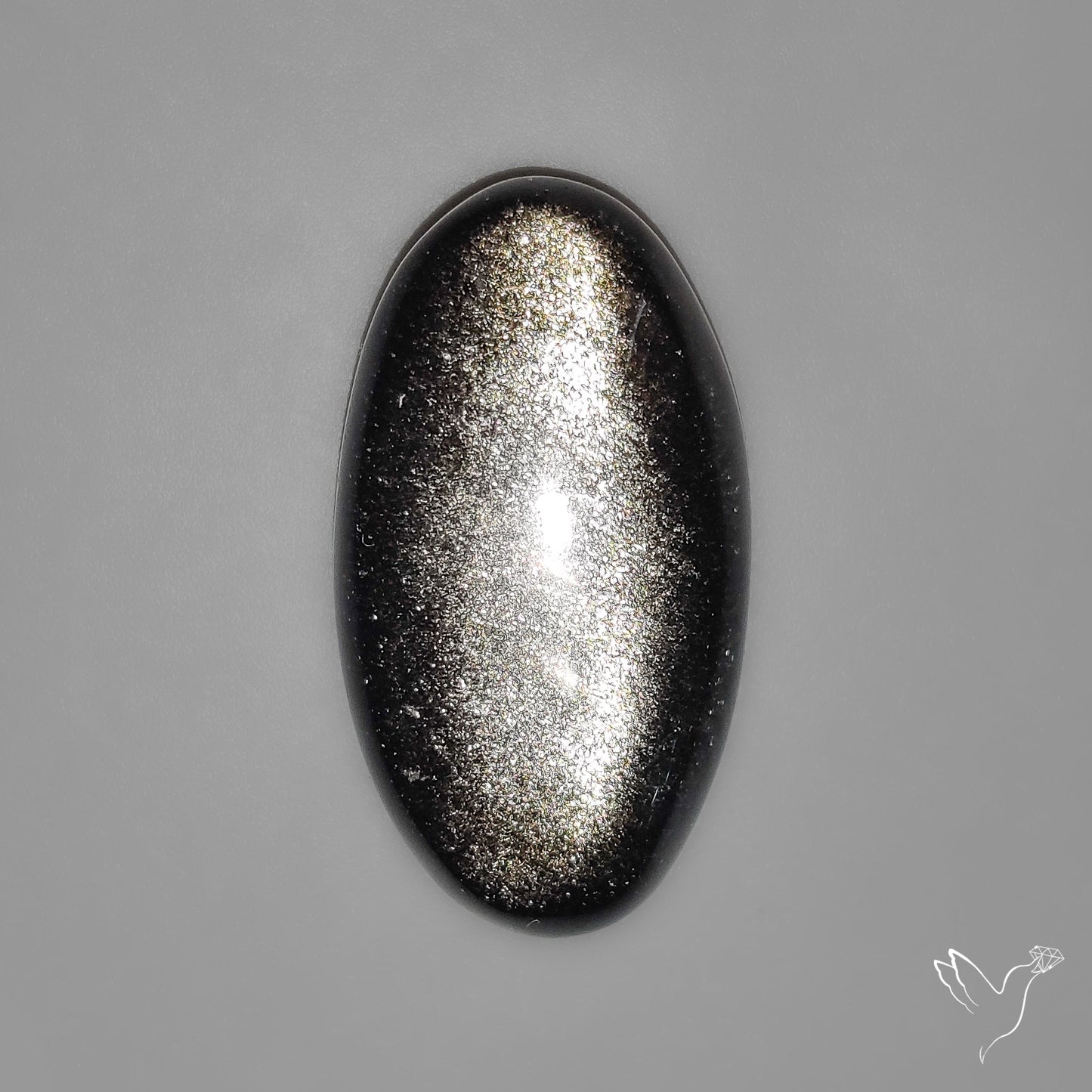Silversheen Obsidian Cabochon