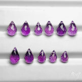 Faceted Amethyst Drops Set