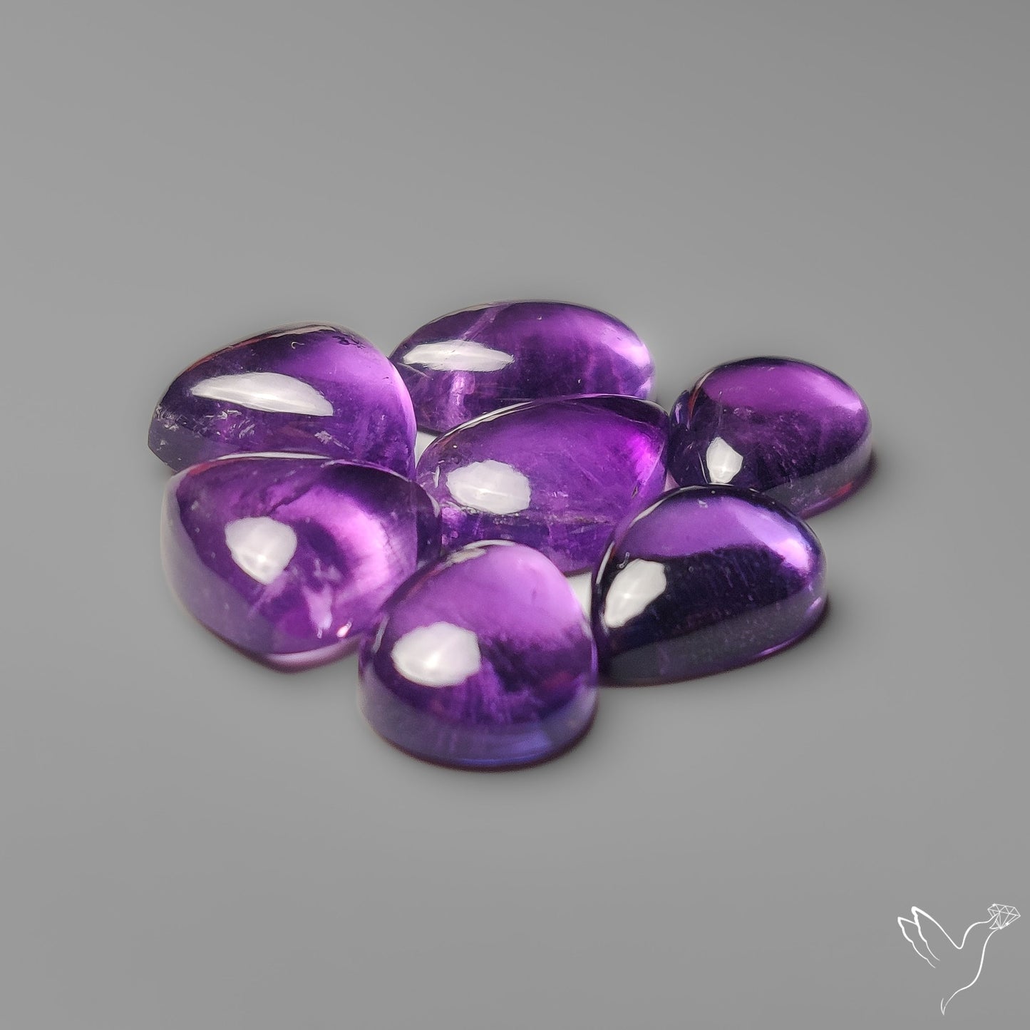 Amethysts Lot Gem Cabochons