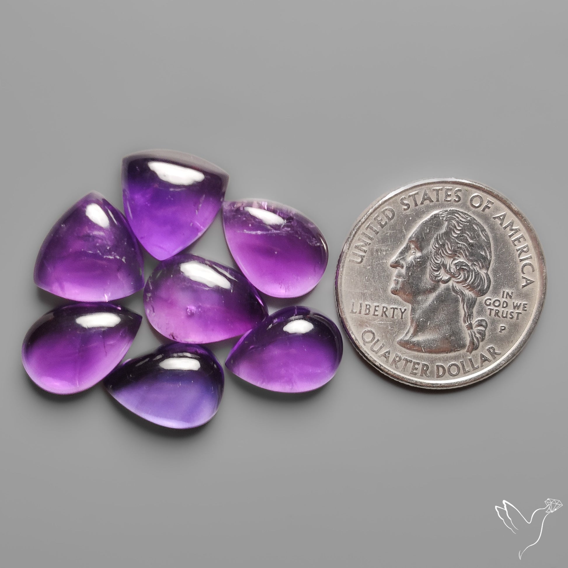 Amethysts Lot Gem Cabochons