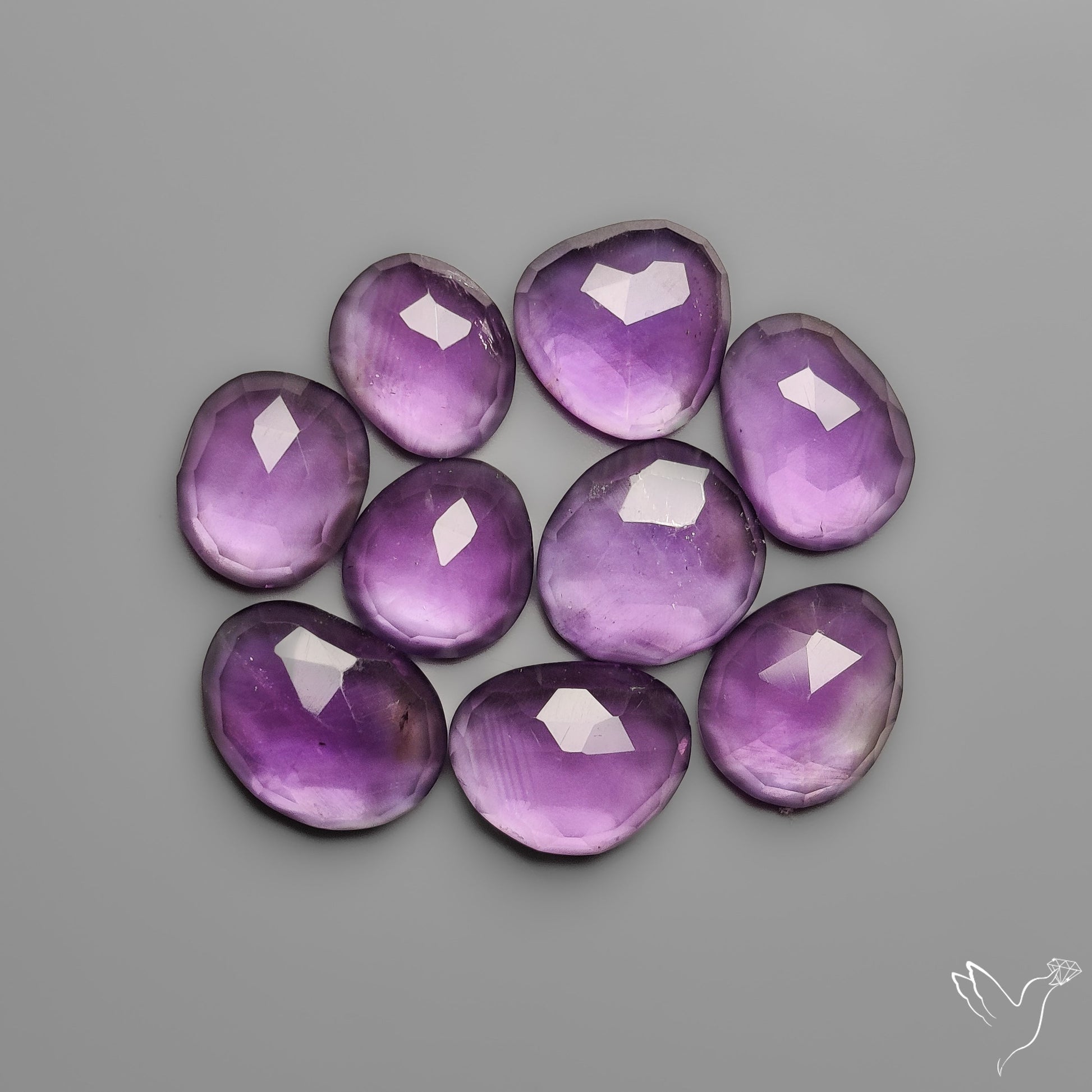 Rose Cut Amethysts Lot