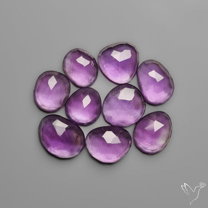 Rose Cut Amethysts Lot