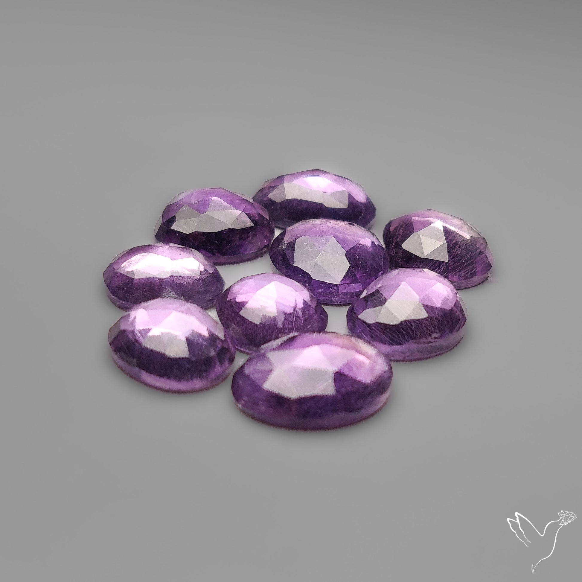 Rose Cut Amethysts Lot
