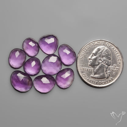 Rose Cut Amethysts Lot
