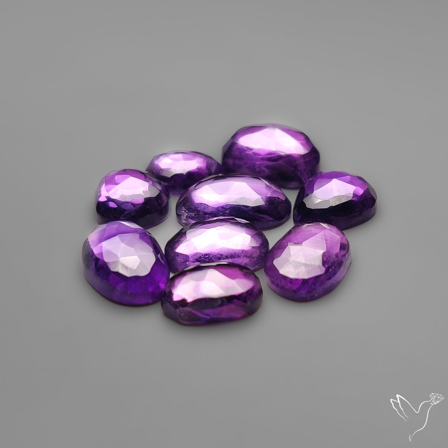 Rose Cut Amethysts Lot