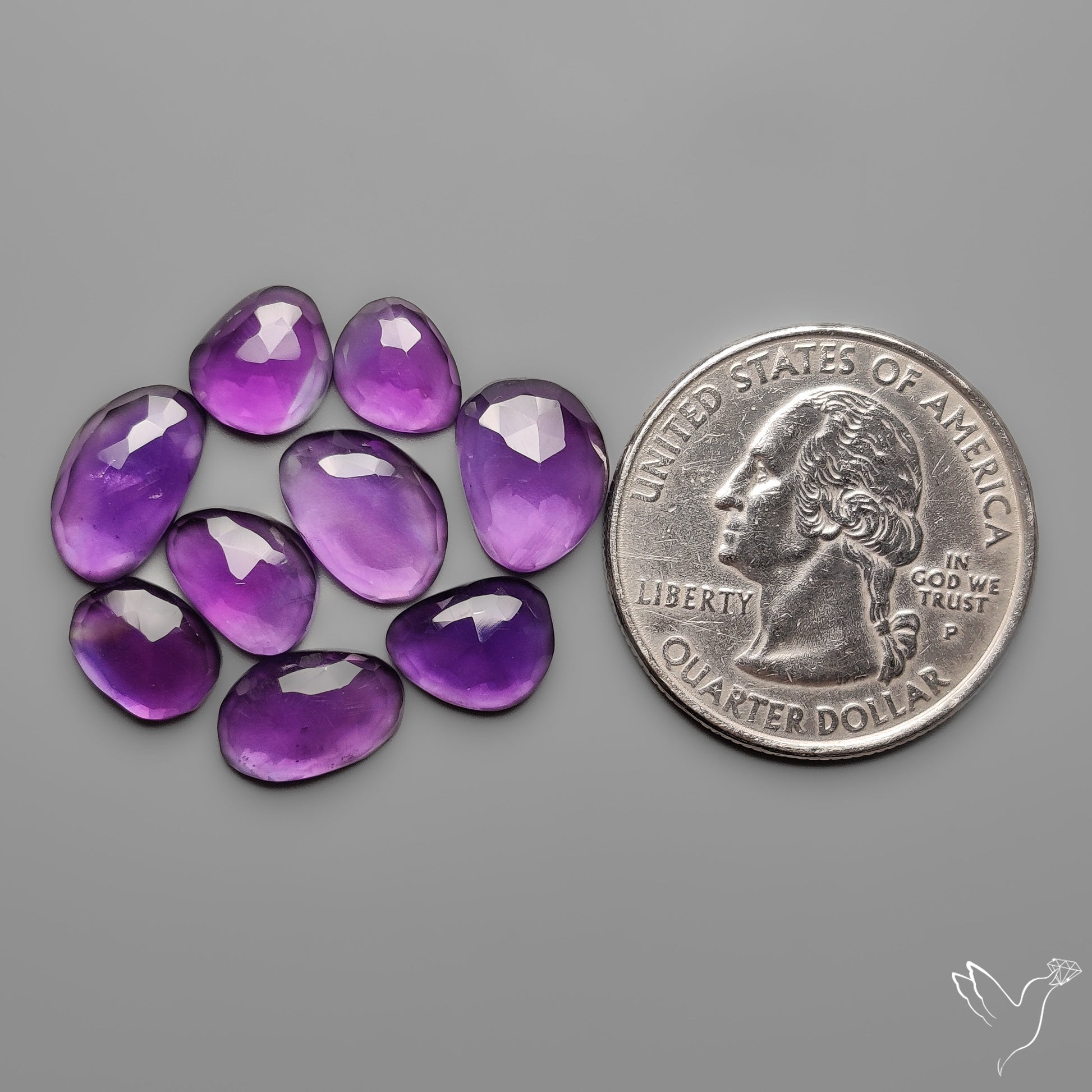 Rose Cut Amethysts Lot