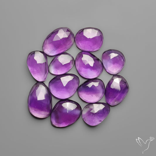 Rose Cut Amethysts Lot