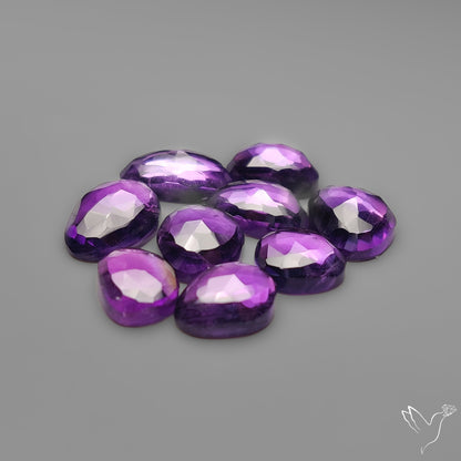 Rose Cut Amethysts Lot
