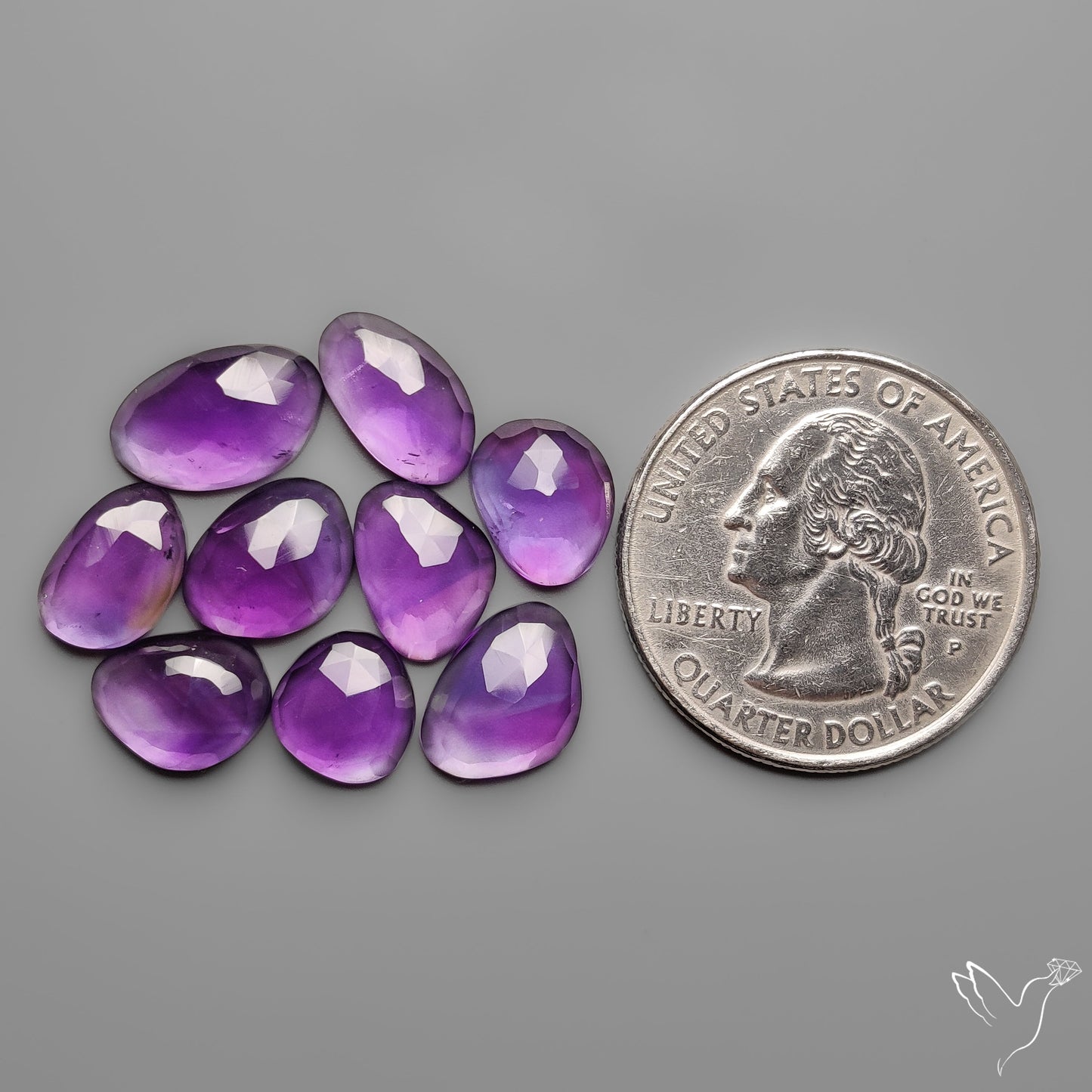 Rose Cut Amethysts Lot