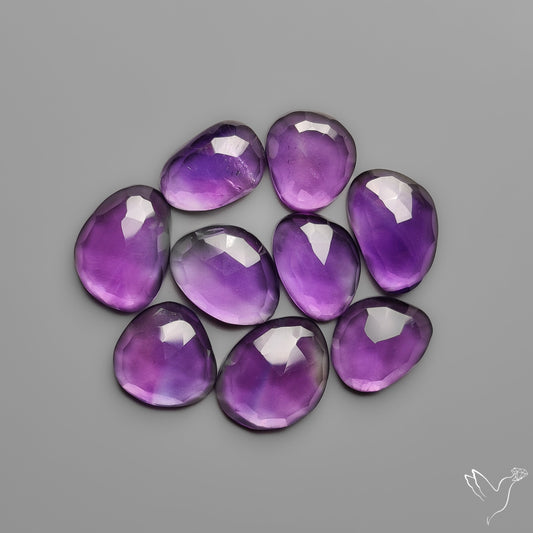 Rose Cut Amethysts Lot