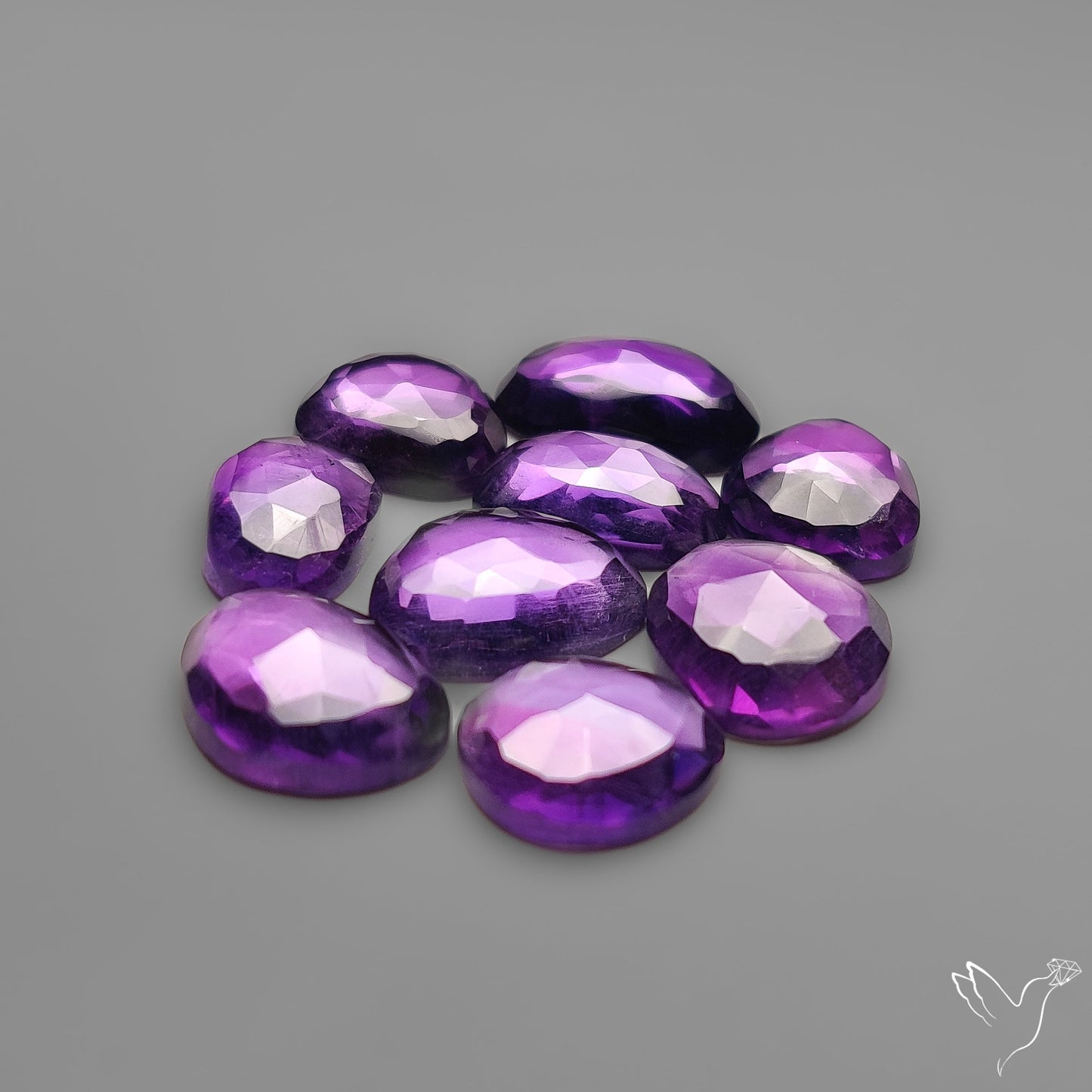 Rose Cut Amethysts Lot