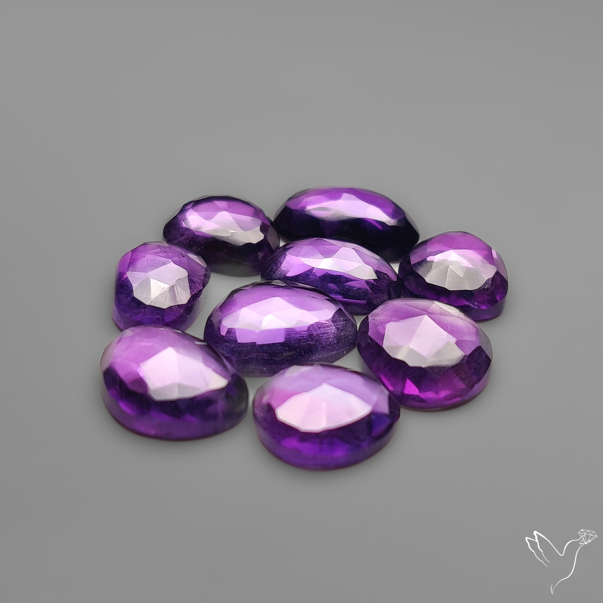 Rose Cut Amethysts Lot