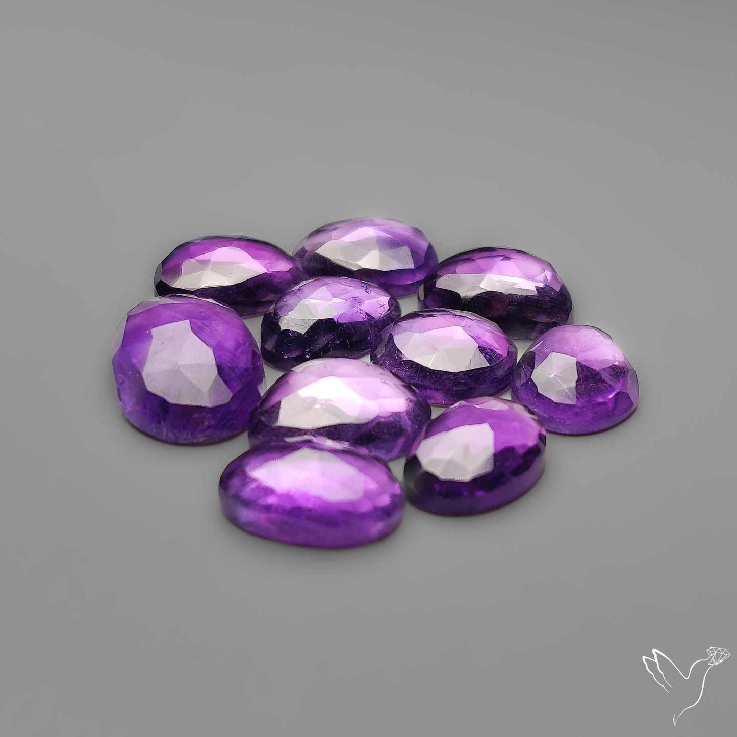 Rose Cut Amethysts Lot
