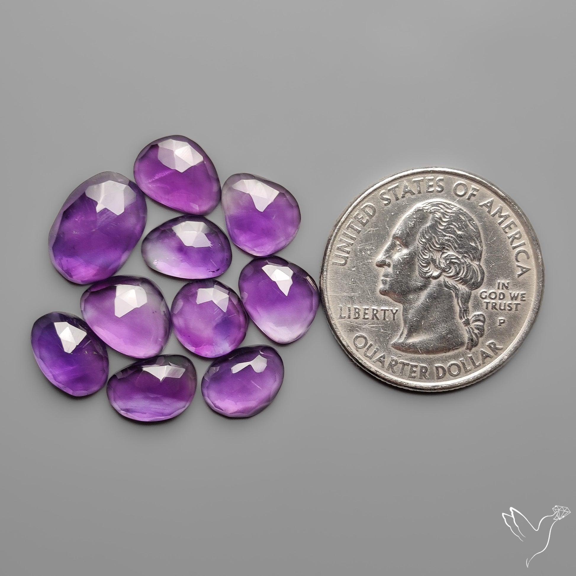 Rose Cut Amethysts Lot