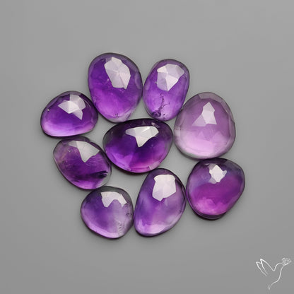 Rose Cut Amethysts Lot