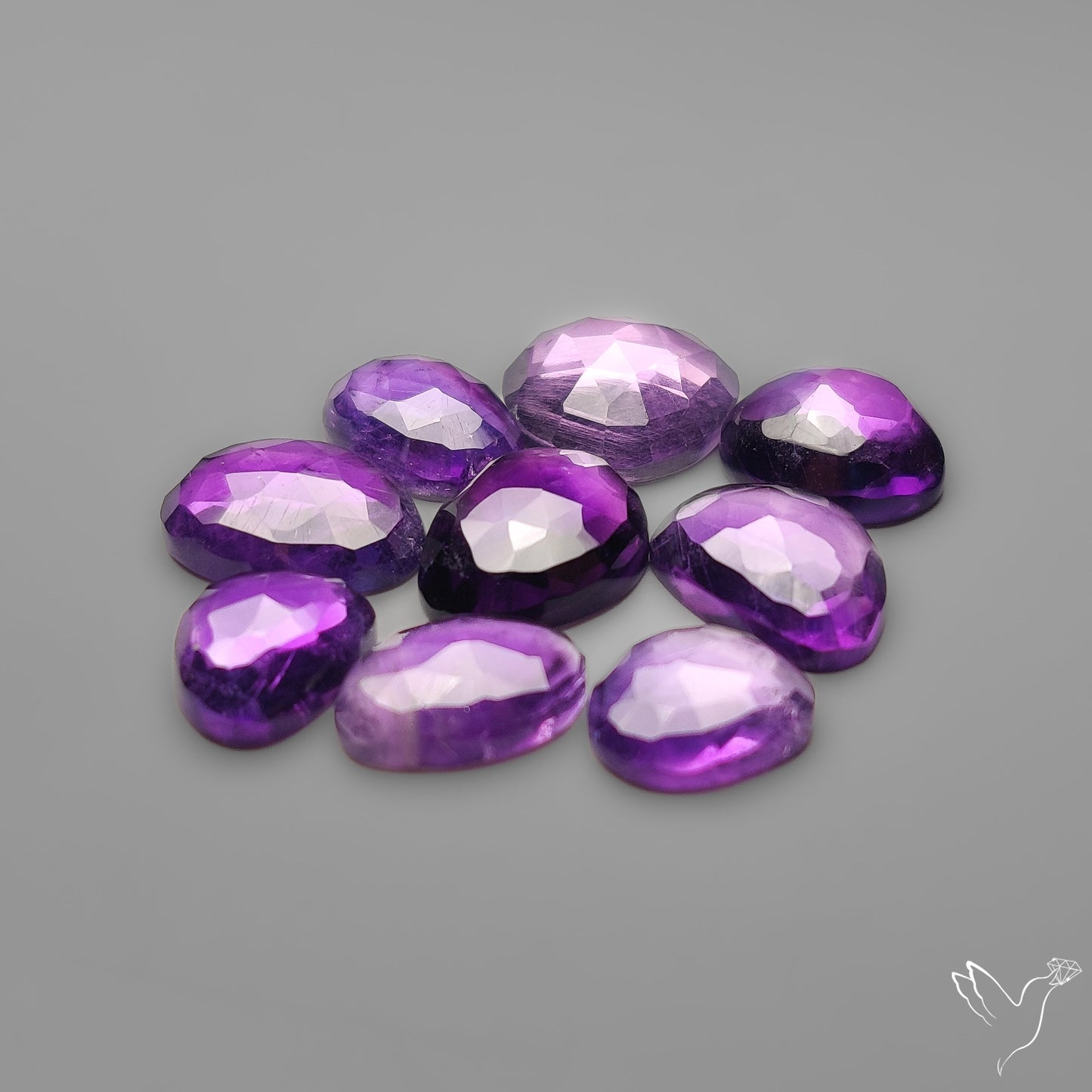Rose Cut Amethysts Lot