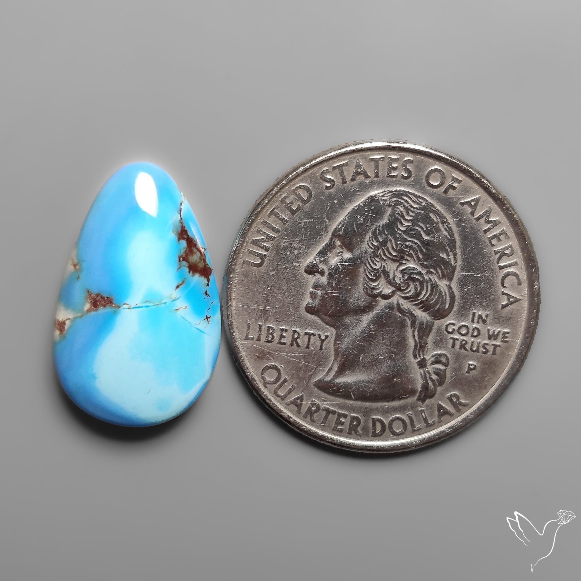 Golden Hill Turquoise Rare Top Grade Cabochon