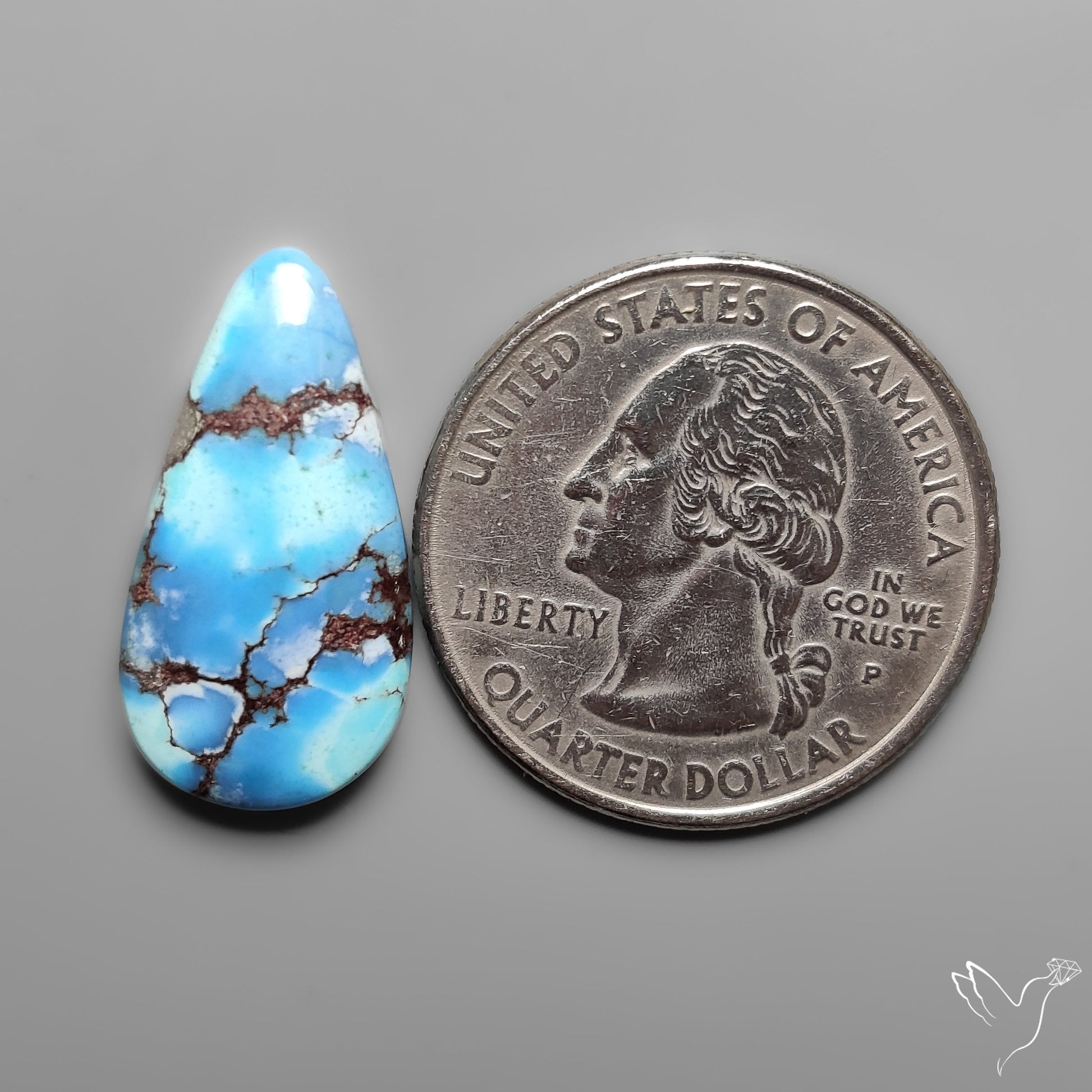 Golden Hill Turquoise Rare Top Grade Cabochon