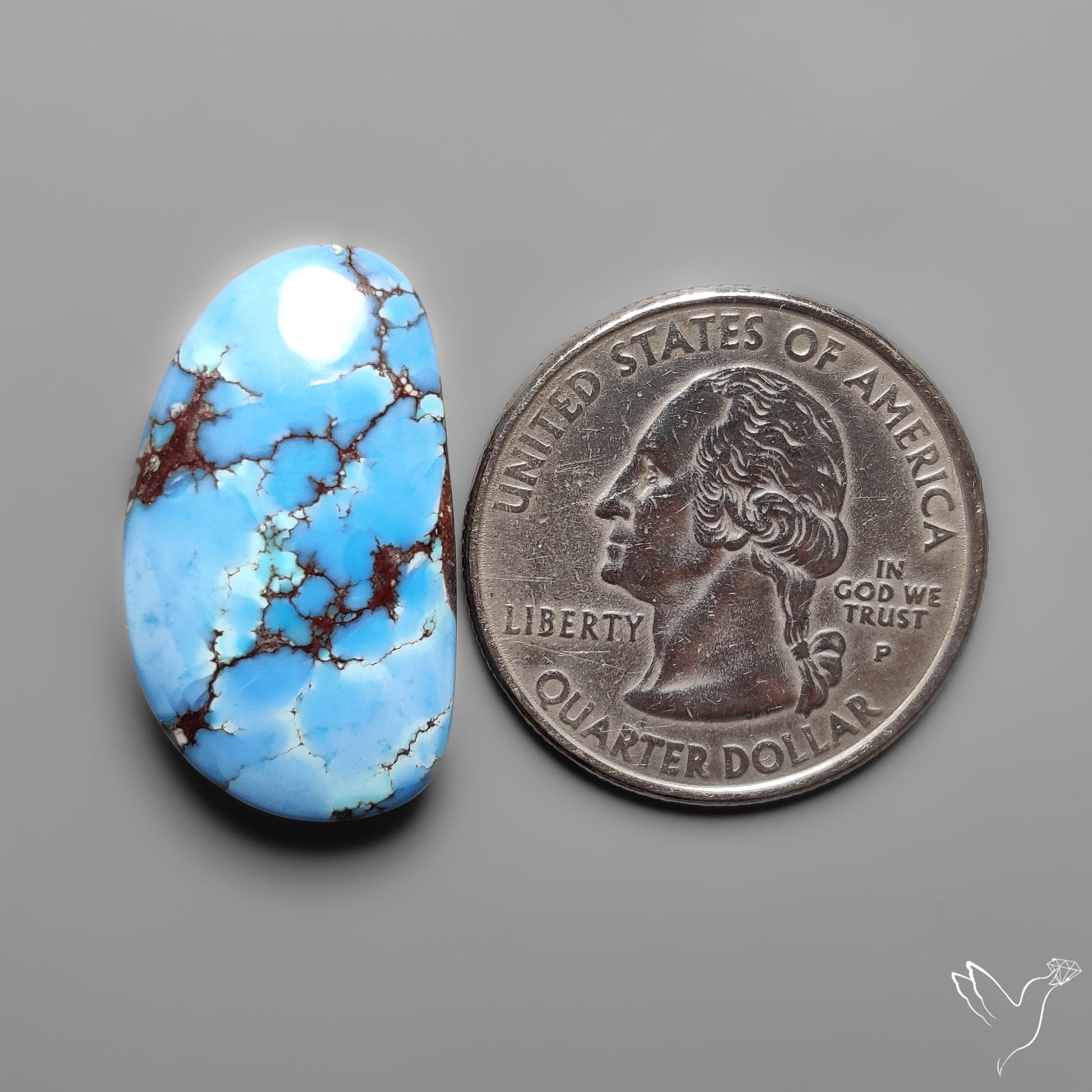 Golden Hill Turquoise Rare Top Grade Cabochon